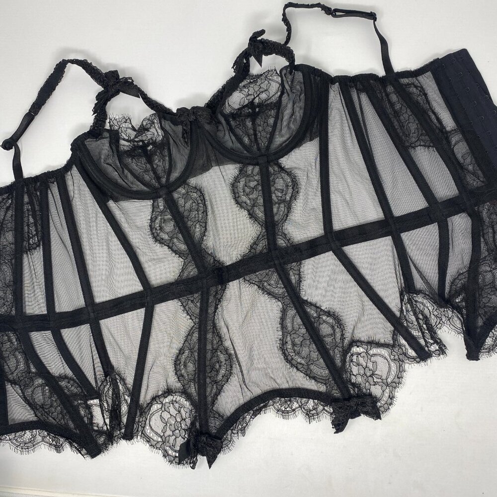 Agent Provocateur Alina Black Basque 36C New - Picture 11 of 14